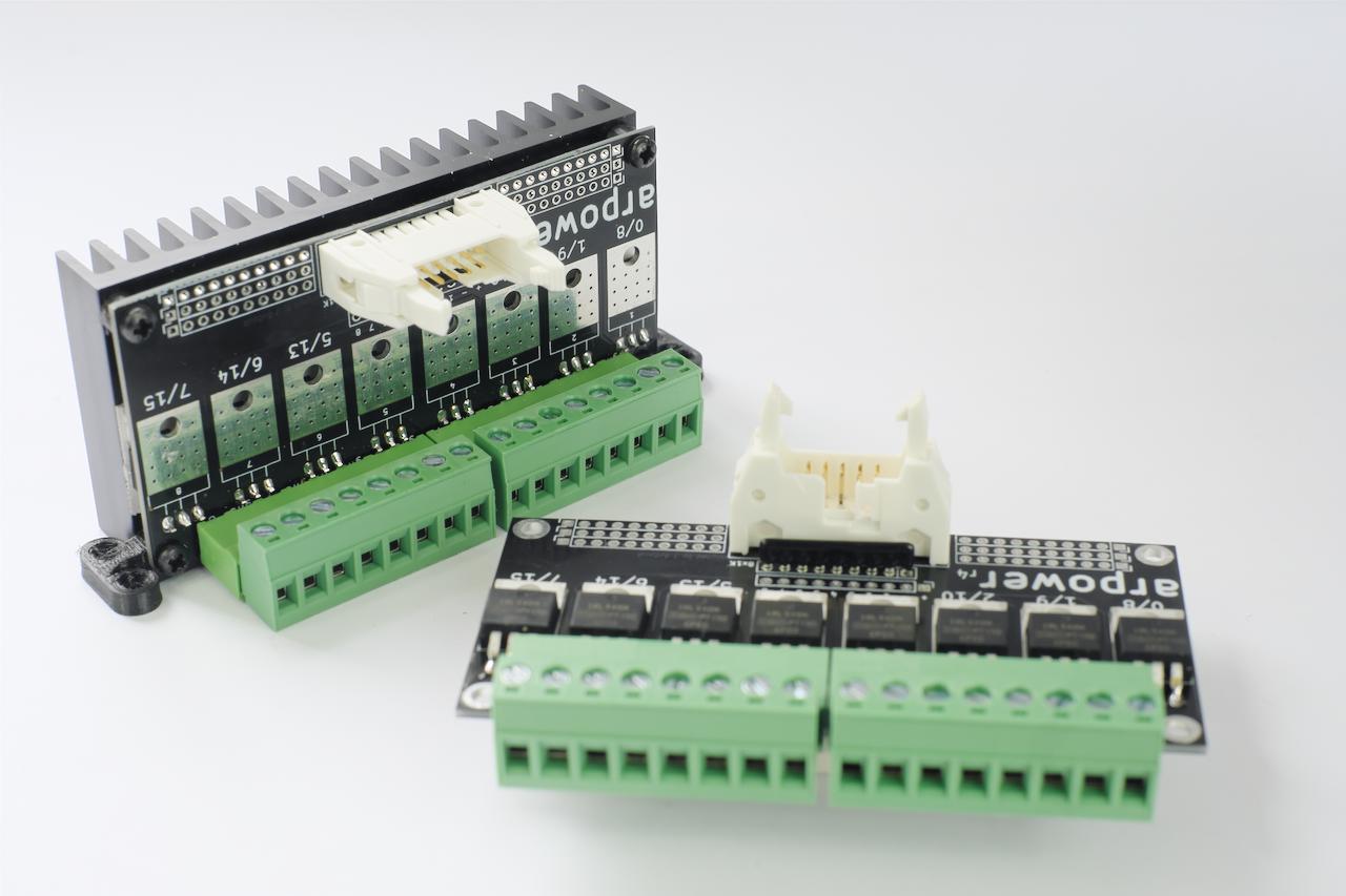 2 arpowers, with and without heatsinks